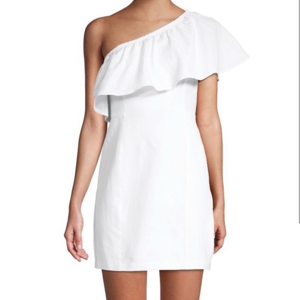 A.L.C. One Shoulder Ruffle Mini Dress